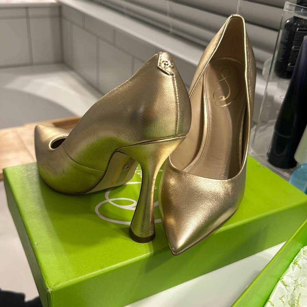 Gold Sam edelman Antonia pumps